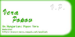 vera popov business card